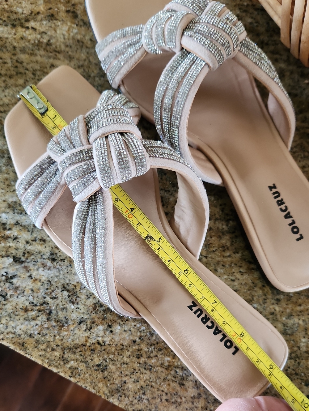 Lola Cruz Knot Embellished Crystal Rhinestones Slides Sandal Size EU 36 US 6 - Picture 14 of 14